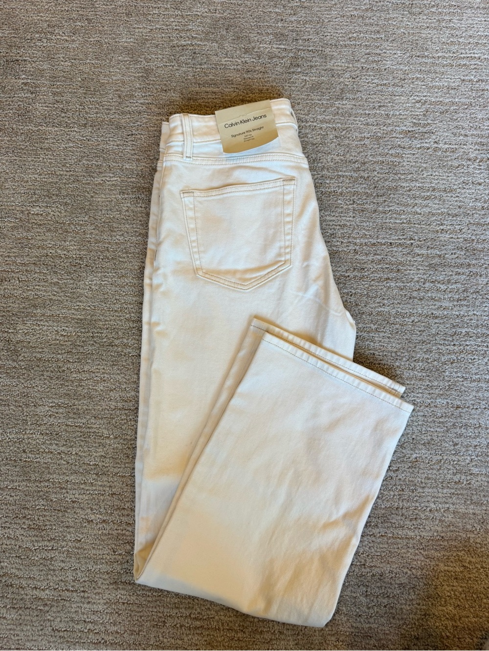 Calvin Klein 90s Straight white Jeans size 29